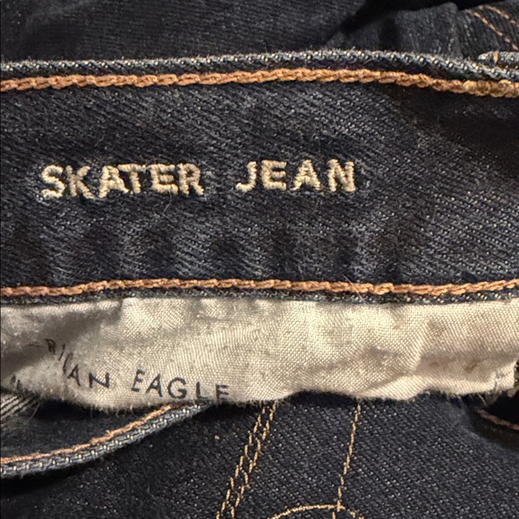 American Eagle Skater Baggy Wide Leg Jean
Stretch Size 10 Dark Wash - Picture 5 of 6